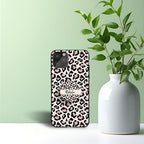 Leopard Black Phone Holder Glossy Metal Bumper Case Mobile Case by CoverMeUp