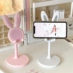 Cute Rabbit Bunny Table Desktop Phone Holder Silicone Rubber Retractable Stand Mobile Case by CoverMeUp