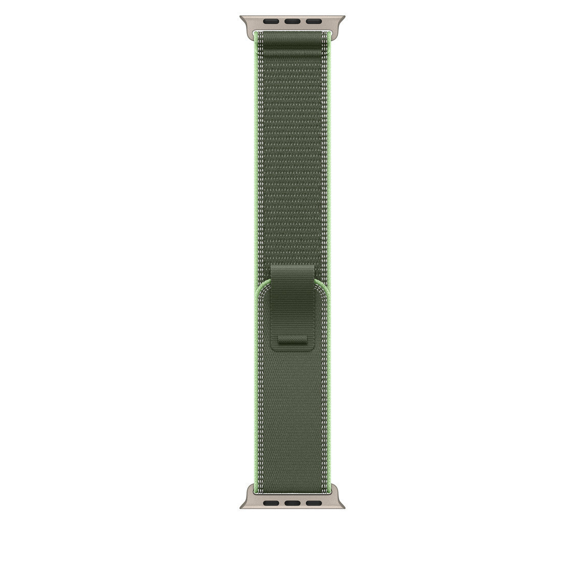 Green/Neon Trail Loop for iWatch 44/45/46mm & 49mmUltra with Silver Metal Connectors