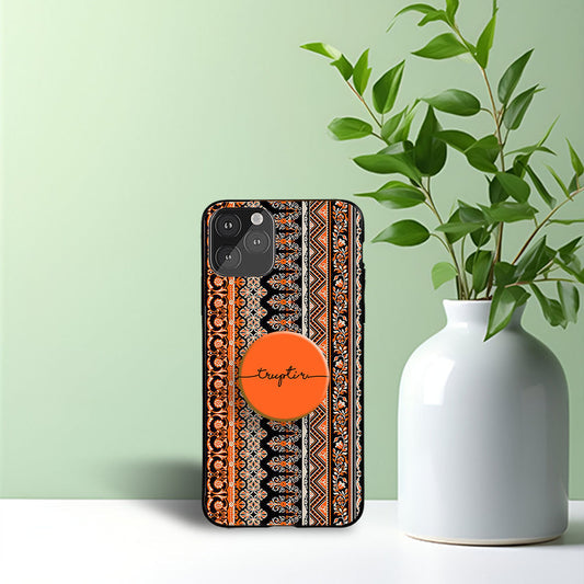Brown Trivial Phone Holder Glossy Metal Bumper Case Mobile Case by CoverMeUp