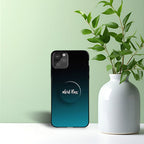 Dark Green Gradient Phone Holder Glossy Metal Bumper Case Mobile Case by CoverMeUp