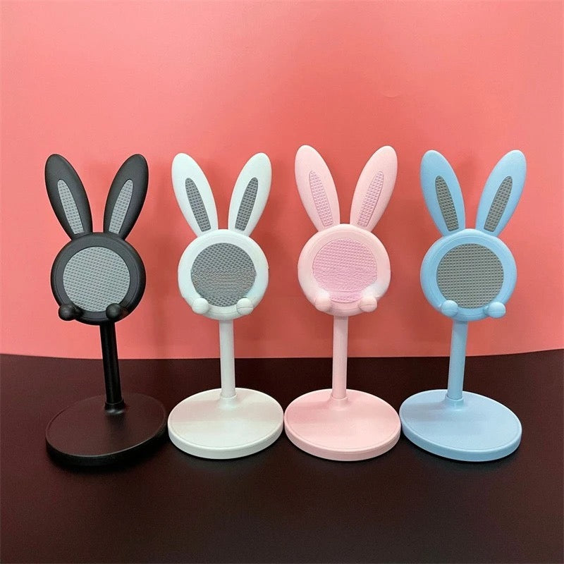 Cute Rabbit Bunny Table Desktop Phone Holder Silicone Rubber Retractable Stand Mobile Case by CoverMeUp - Style 7