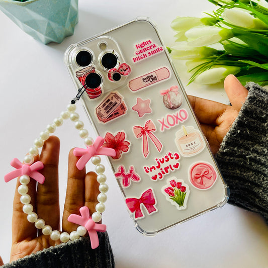 Just A Girl Thing Bow Name Transparent Custom Slim Soft Cases Mobile Case by CoverMeUp