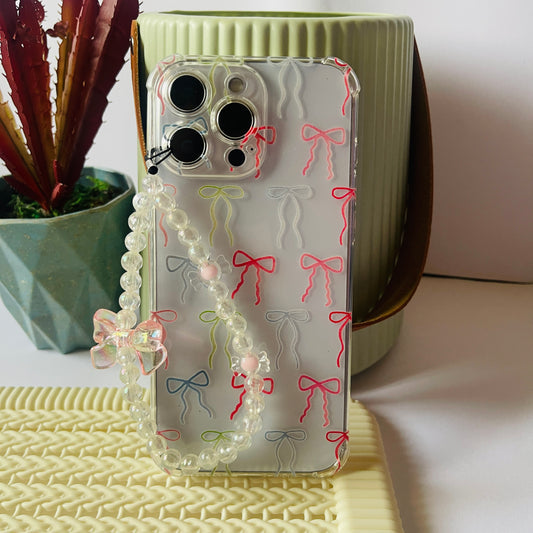Multicolor Bows Name Transparent Custom Slim Soft Cases Mobile Case by CoverMeUp