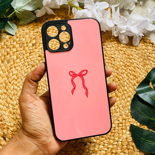 Pink Bow Girly Custom Glossy Metal Bumper Case Mobile Case by CoverMeUp