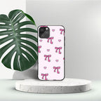 Pink Heart Bows Custom Glossy Metal Bumper Case Mobile Case by CoverMeUp