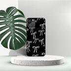 White Bows Custom Glossy Metal Bumper Case Mobile Case by CoverMeUp