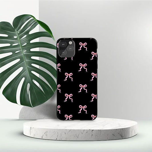 Pink Bows Custom Glossy Metal Bumper Case Mobile Case by CoverMeUp