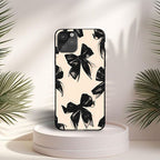 Black Bow Custom Glossy Metal Bumper Case Mobile Case by CoverMeUp