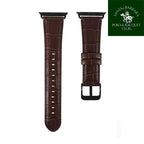 iWatch Genuine Santa Barbara Polo Leather Strap for 42/44/45 mm - Dark Brown