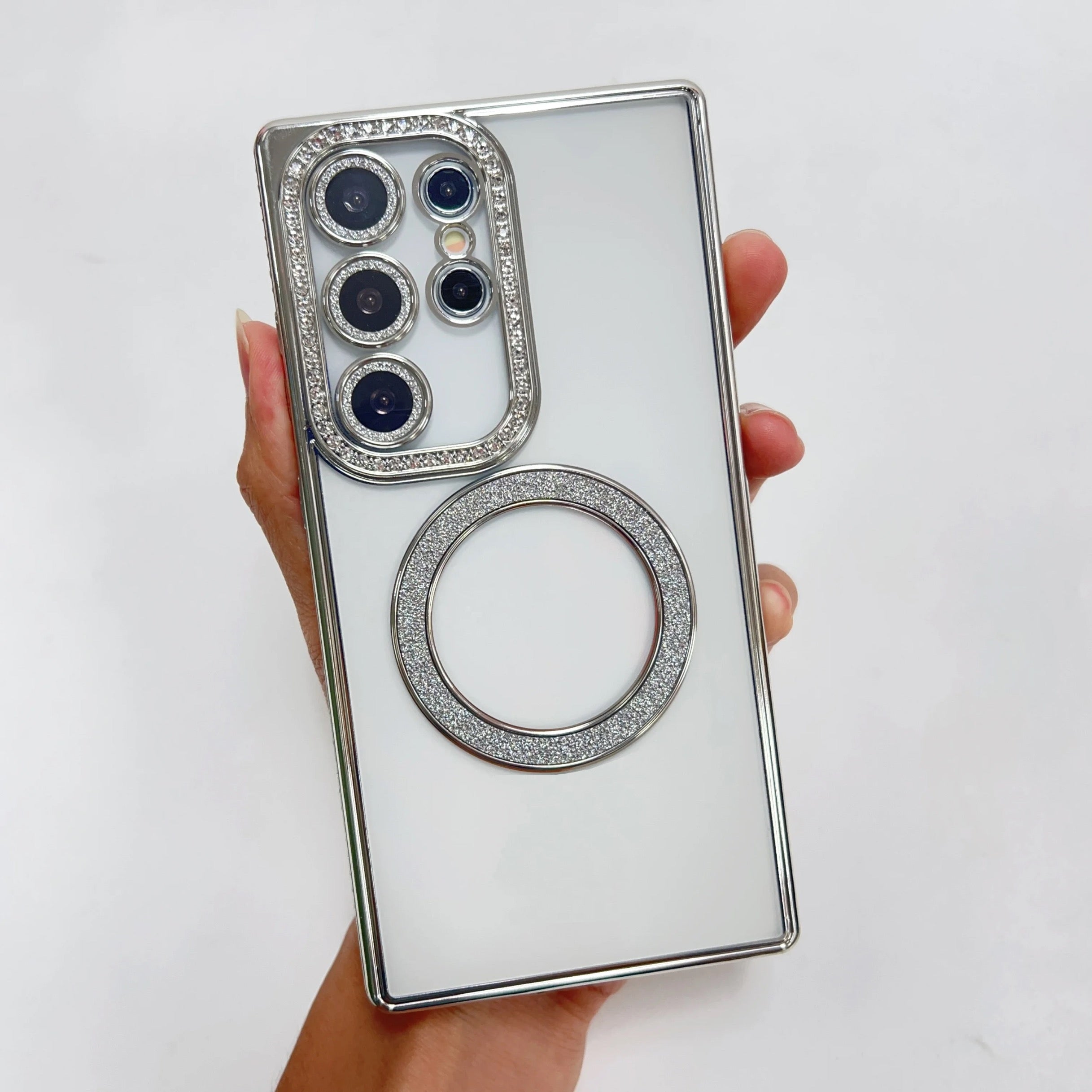 Luxury Samsung Diamond Crystal Bling Glitter Bumper Magsafe Magnetic Case Mobile Case by CoverMeUp - Style 2