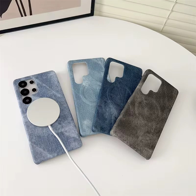 Samsung Magsafe Denim Fabric Pre-Order Magnetic Case Mobile Case by CoverMeUp - Style 5