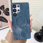 Samsung Magsafe Denim Fabric Pre-Order Magnetic Case Mobile Case by CoverMeUp - Style 9
