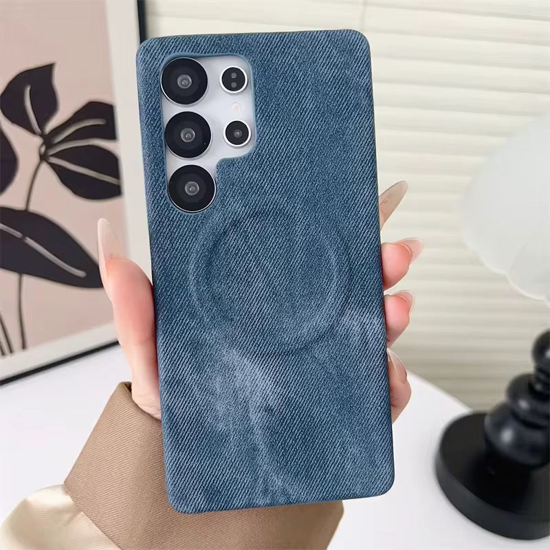 Samsung Magsafe Denim Fabric Pre-Order Magnetic Case Mobile Case by CoverMeUp - Style 9