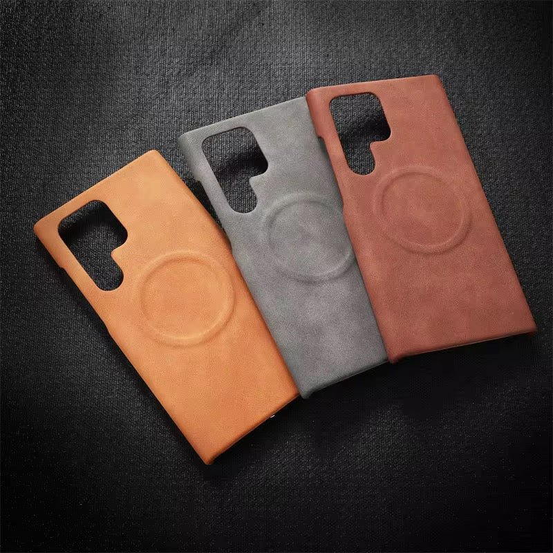 Samsung Premium Frosted Magsafe Leather Pre-Order Magnetic Case Mobile Case by CoverMeUp - Style 5