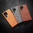 Samsung Premium Frosted Magsafe Leather Pre-Order Magnetic Case Mobile Case by CoverMeUp - Style 3