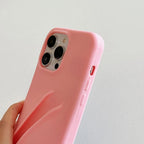 Protective Apple iPhone Back Cover - Lip Gloss Phone Holder Silicone Rubber iPhone Case - Style 6