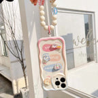 Protective Apple iPhone Back Cover - 3D Happy Rich Luck Characters With Lanyard Bracelet iPhone Case - Style 2