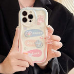 Protective Apple iPhone Back Cover - 3D Happy Rich Luck Characters With Lanyard Bracelet iPhone Case - Style 6
