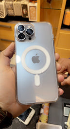Protective Apple iPhone Back Cover - Magsafe Compatible Transparent Case for iPhone 14 Pro