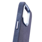 Protective Apple iPhone Back Cover - Luxury Fabric Leather Metal Buttons iPhone Magsafe Case - Style 6