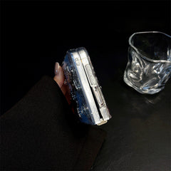 New Glitter Bow Star Clear Transparent Bling Samsung Z Flip Fold Cases