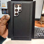 Samsung Galaxy S24 Ultra Soft Carbon Case with Metal Camera Protection - Black Mobile Case by CoverMeUp - Style 4