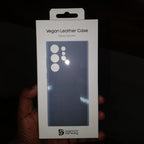 Samsung Galaxy S24 Ultra Vegan Leather Case Slim Profile - Sky Blue Mobile Case by CoverMeUp - Style 6