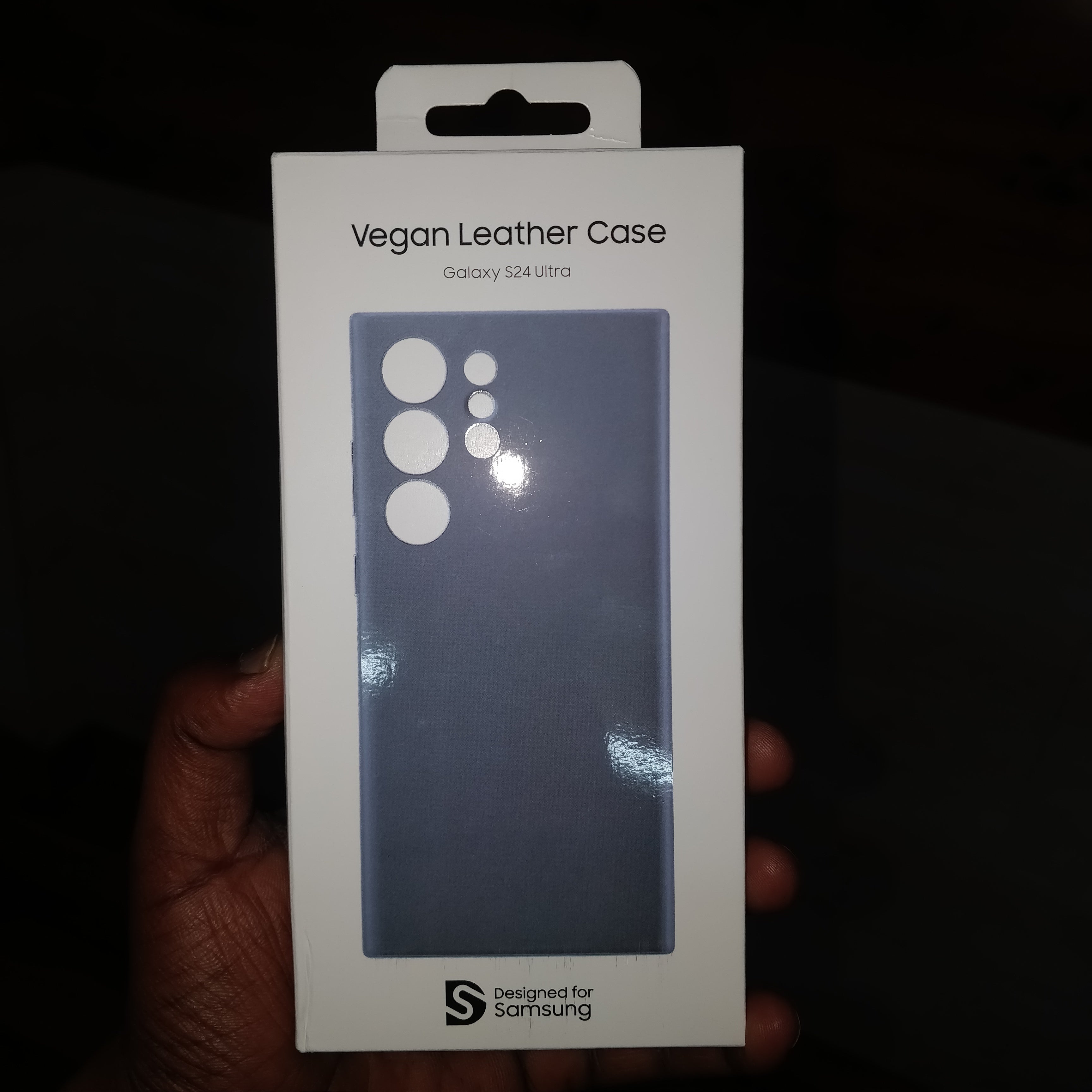 Samsung Galaxy S24 Ultra Vegan Leather Case Slim Profile - Sky Blue Mobile Case by CoverMeUp - Style 6