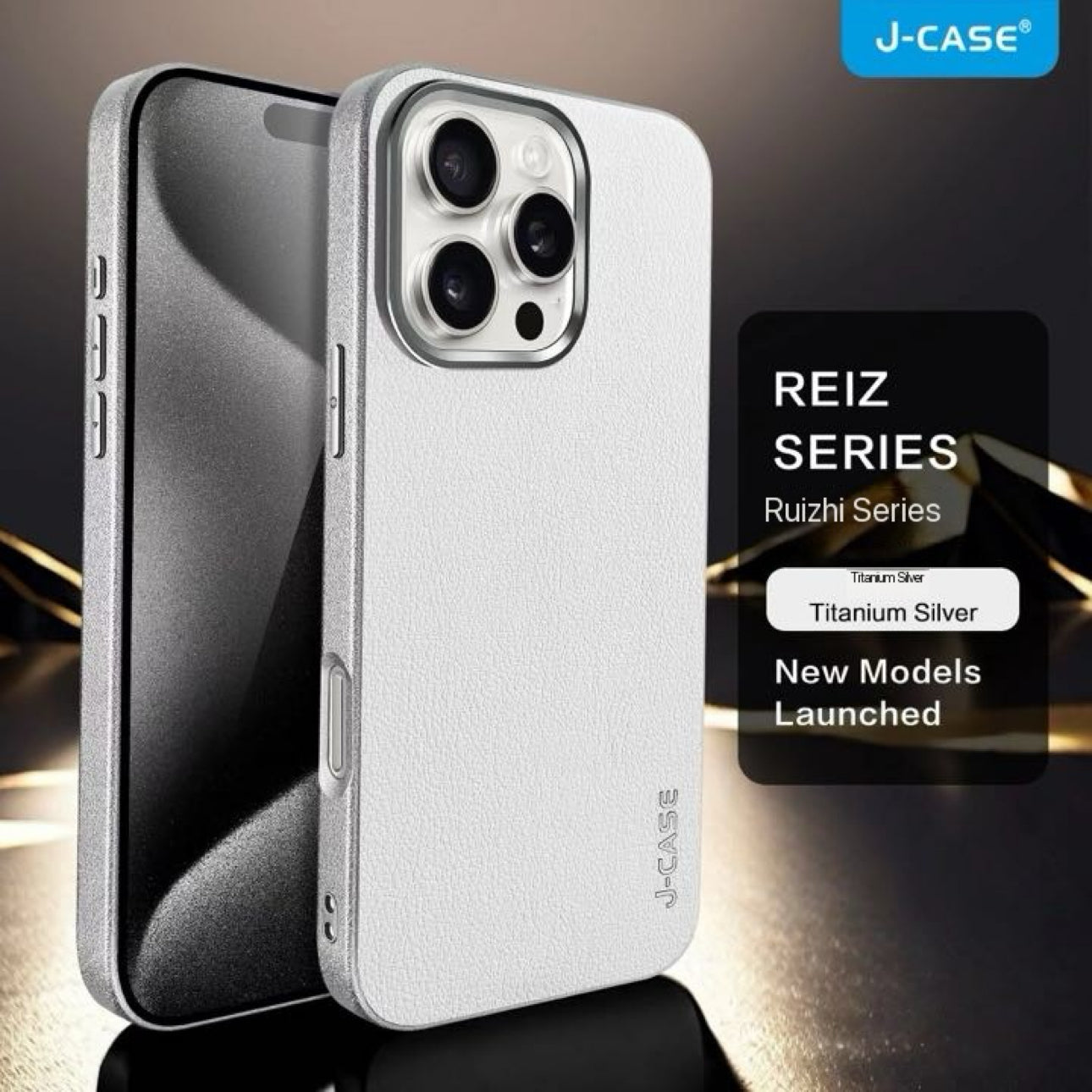 Protective Apple iPhone Back Cover - Genuine PU Leather Case with Metal camera Ring for iPhone 16 Pro Max (White)