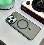 Protective Apple iPhone Back Cover - Crystal Clear Shield Magsafe Case for iPhone 16 Pro (Smoke Grey)
