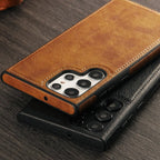 Samsung Leather Custom Initial Hybrid Silicone Bumper Case Mobile Case by CoverMeUp - Style 2