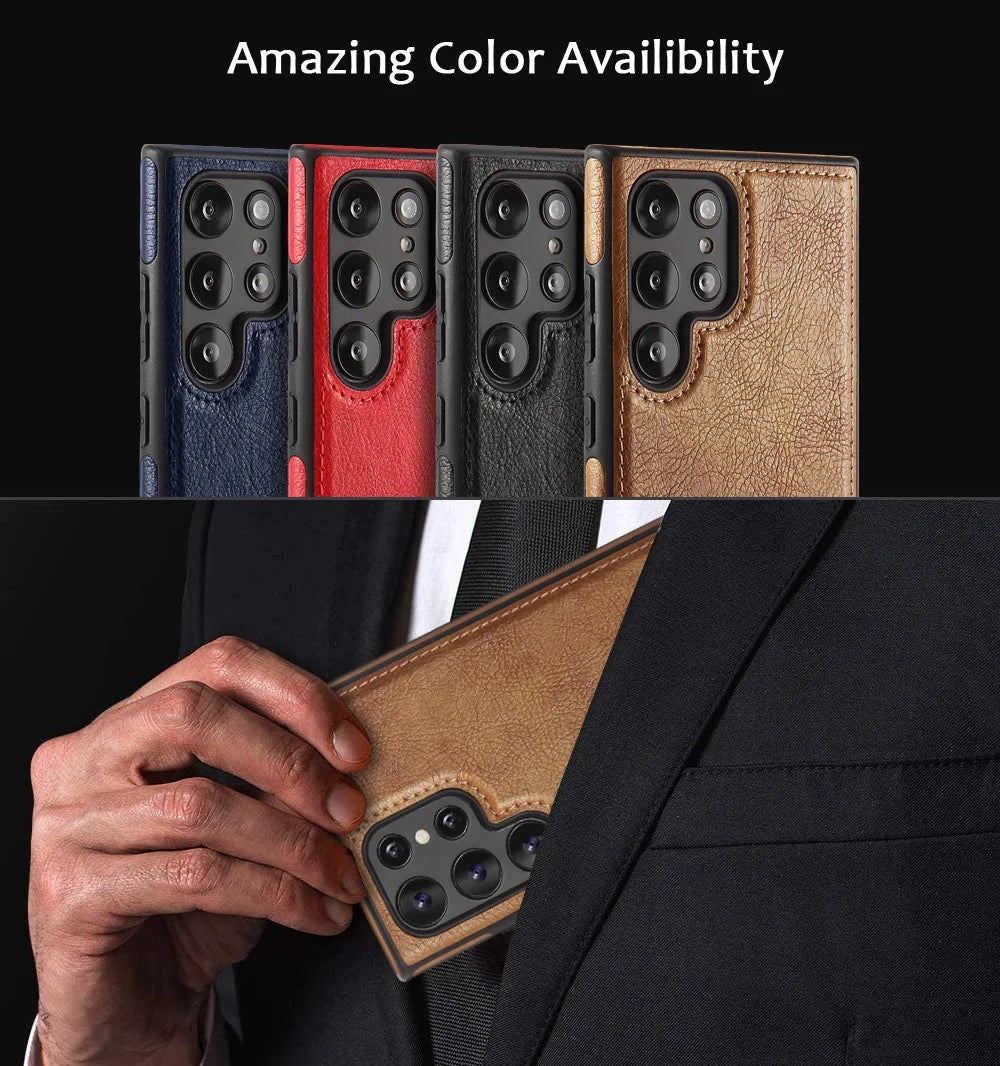 Samsung Leather Custom Initial Hybrid Silicone Bumper Case Mobile Case by CoverMeUp - Style 7