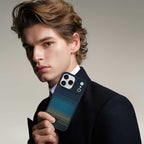 Protective Apple iPhone Back Cover - Santa Barbara Polo KYLE Carbon Fibre Series for iPhone 17 Pro (BLUE) - Style 2