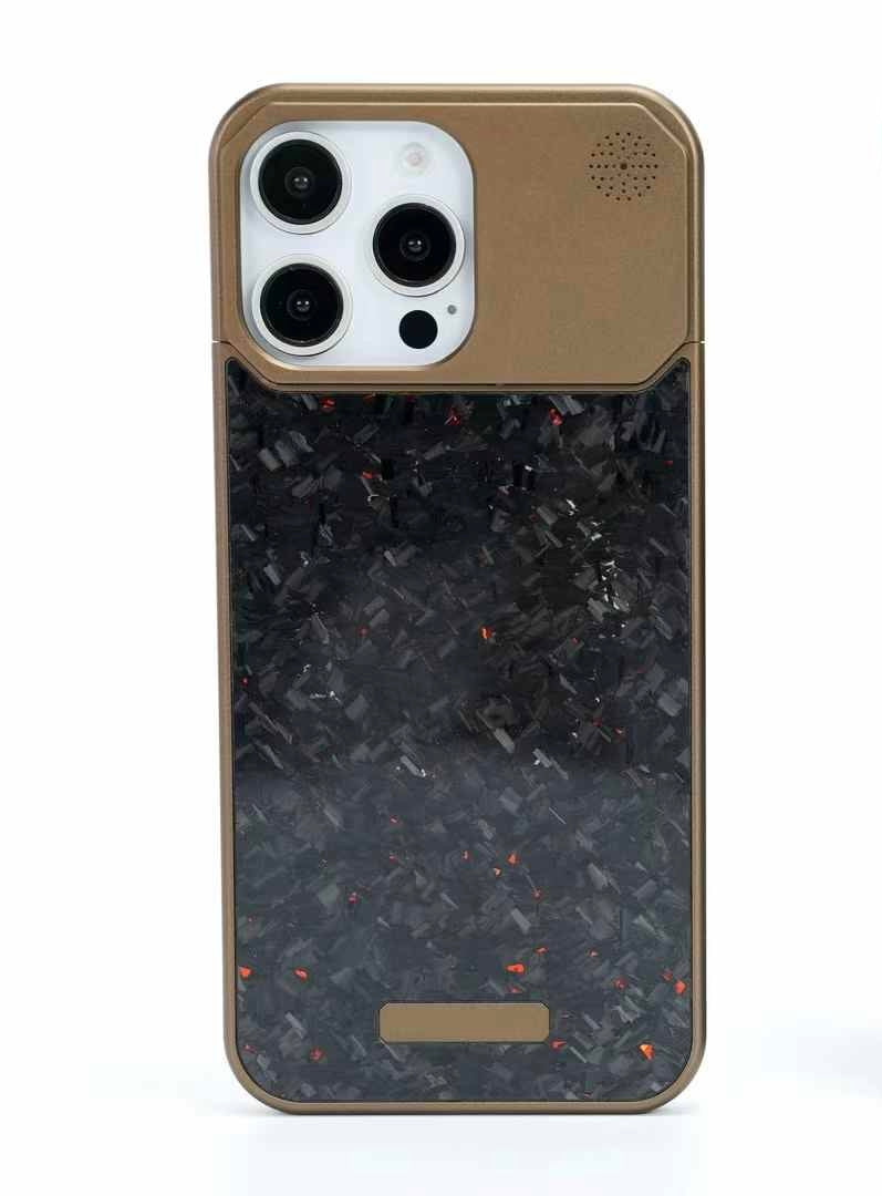 Protective Apple iPhone Back Cover - Super Slim Metal Frame Less Perfume Kevlar Case with Magsafe for iPhone 16 Pro (Dark Brown + Kevlar)