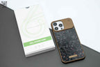 Protective Apple iPhone Back Cover - Super Slim Metal Frame Less Perfume Kevlar Case with Magsafe for iPhone 16 Pro (Dark Brown + Kevlar) - Style 2