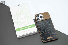 Super Slim Metal Frame Less Perfume Kevlar Case with Magsafe for iPhone 16 Pro (Dark Brown + Kevlar)