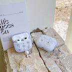 3D Glitter Silver Bow Transparent Airpod Case With Hanging Mobile Case by CoverMeUp