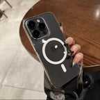 Protective Apple iPhone Back Cover - Ultra Thin Anti Yellow Transparent Hard PC Magsafe Compatible Case for iPhone 16 Plus (Clear Transparent) - Style 3