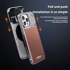 Protective Apple iPhone Back Cover - Premium Leather Aluminum Magsafe Pre-Order Allloy Aromatherapy iPhone Metal Case - Style 9