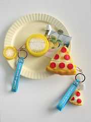 Pizza Lover Keychain Rubber Silicone Airpod Case