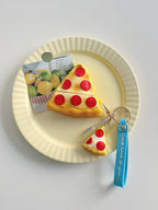 Pizza Lover Keychain Rubber Silicone Airpod Case Mobile Case by CoverMeUp - Style 3