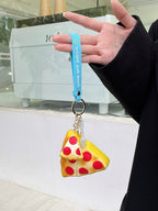 Pizza Lover Keychain Rubber Silicone Airpod Case Mobile Case by CoverMeUp - Style 4