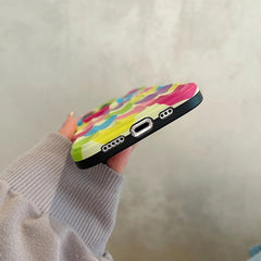 Colorful Love Heart Textured iPhone Soft Silicone Case