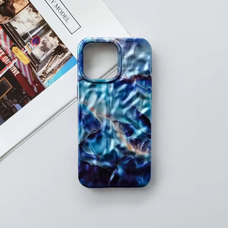 Protective Apple iPhone Back Cover - Glossy Marble Textured iPhone Soft Silicone Case
