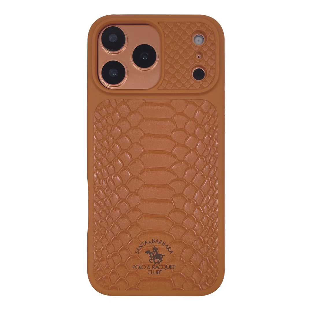 Protective Apple iPhone Back Cover - Santa Barbara Polo Raquet Club KNIGHT Series for iPhone 17 Pro (Orange)