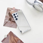 Samsung Mirror Anti-Fall Four Corner Protection Reflective Case Mobile Case by CoverMeUp - Style 5