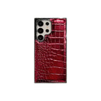 Samsung Premium Leather Electroplated Glossy Crocodile Texture Pre-Order Silicone Case Mobile Case by CoverMeUp - Style 8