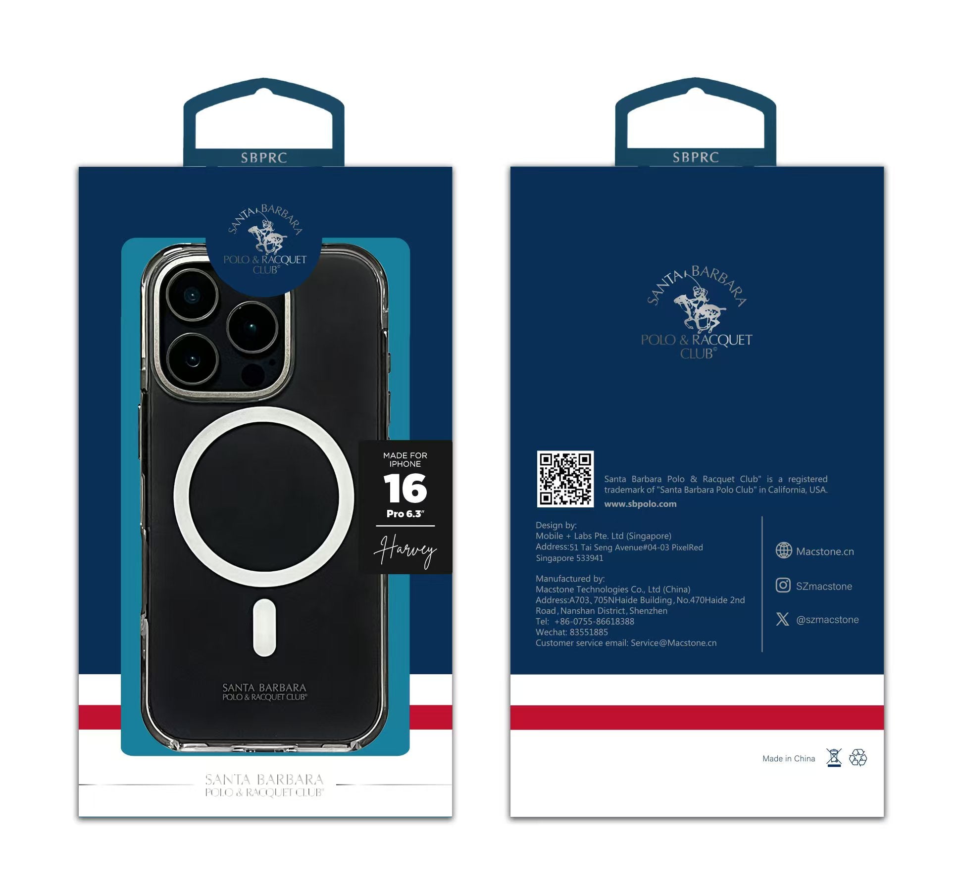 Santa Barbara Polo Raquet Club HARVEY Series for iPhone 16 Pro (Natural Titanium)