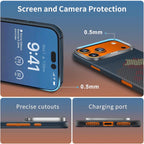 Memumi Ultra-Thin Aramid Fibre Magnetic Case Compatible with Mag-Safe, Military-Grade Drop Protection, Slim & Durable Protective Cover for iPhone 17 Pro Max (Mountain)